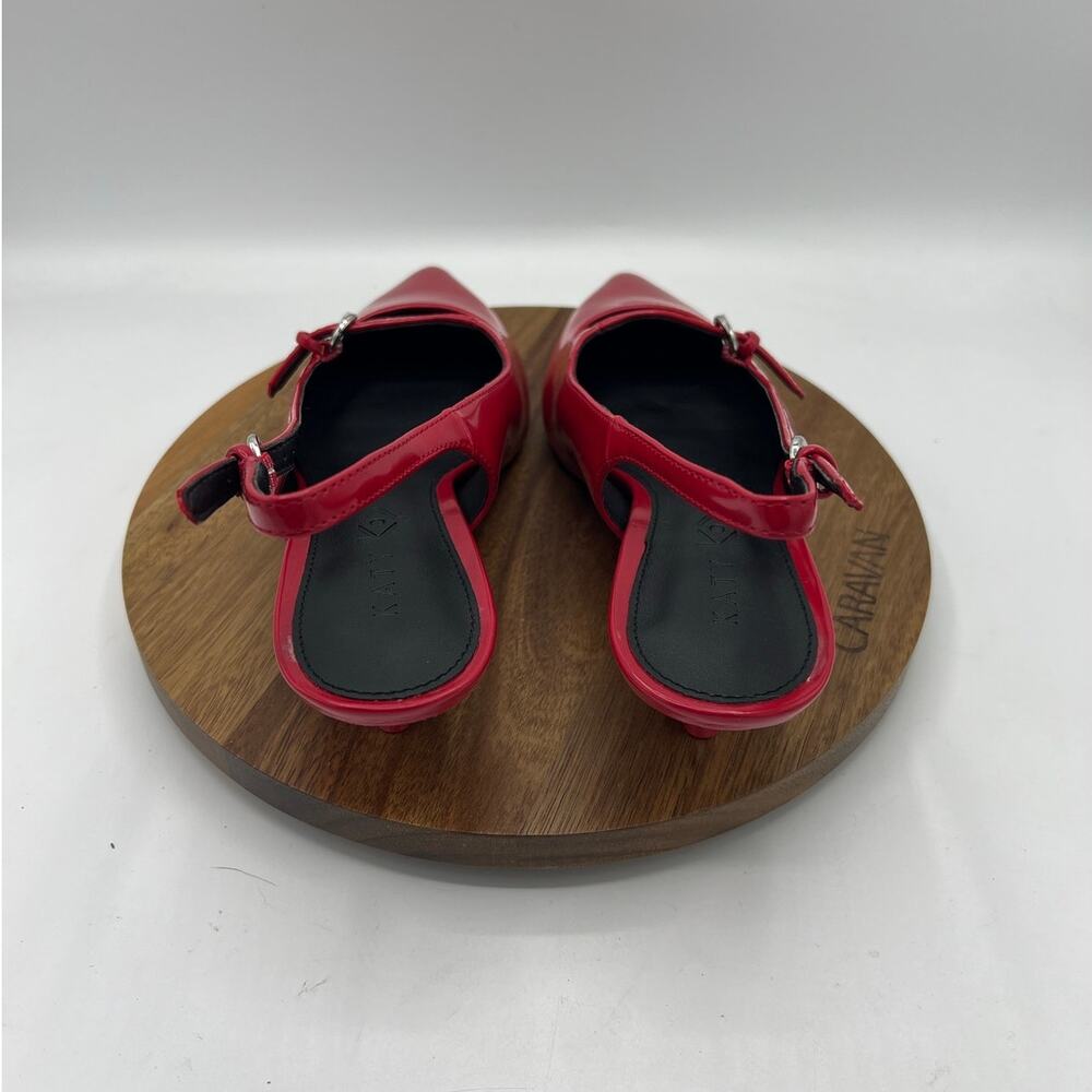Katy Perry The Micro Heel Sling Back Pumps - Red, Size 8M - Picture 5 of 9